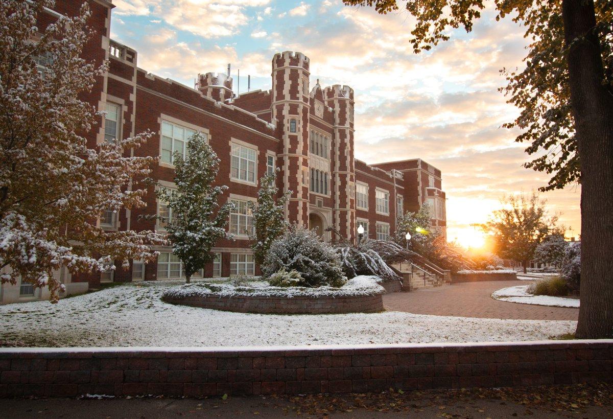 Pioneer Hall in snow